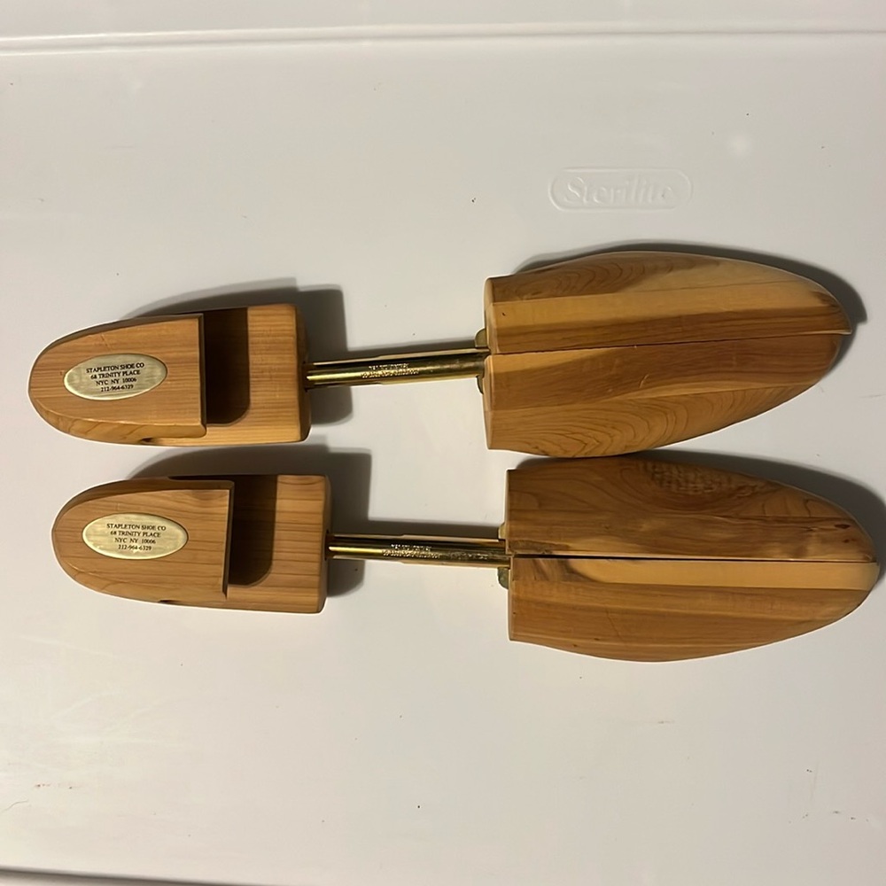 Vintage Cedar Shoe Trees Adjustable Stapleton Shoe Co NYC Made in USA Rochester
